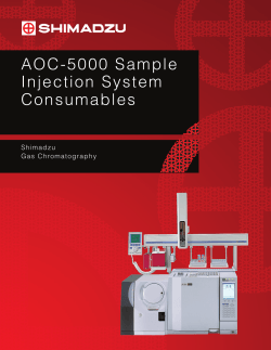 AOC-5000 Sample Injection System Consumables Shimadzu