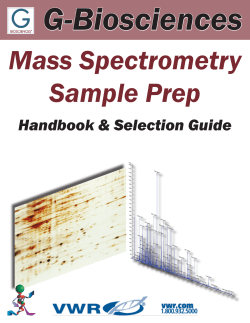 G-Biosciences Mass Spectrometry Sample Prep Handbook &amp; Selection Guide