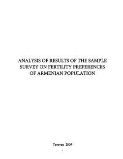 ANALYSIS OF RESULTS OF THE SAMPLE SURVEY ON FERTILITY PREFERENCES