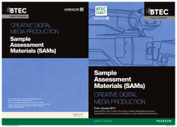Sample Assessment Materials (SAMs) CREATI VE  DIGITAL