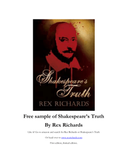 Free sample of Shakespeare’s Truth By Rex Richards