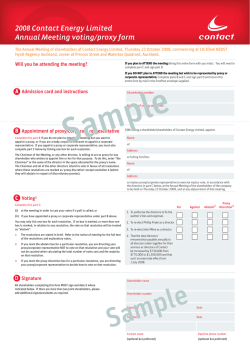 2008 Contact Energy Limited Annual Meeting voting/proxy form