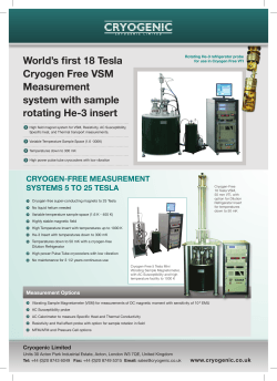 World’s first 18 Tesla Cryogen Free VSM Measurement system with sample