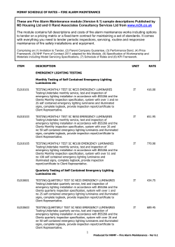 These are Fire Alarm Maintenance module (Version 6.1) sample descriptions... om  www.m3h.co.uk