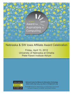 Nebraska &amp; SW Iowa Affiliate Award Celebration  Friday, April 13, 2012
