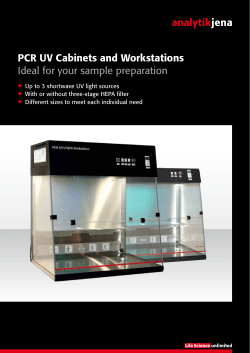 PCR UV Cabinets and Workstations Ideal for your sample preparation  