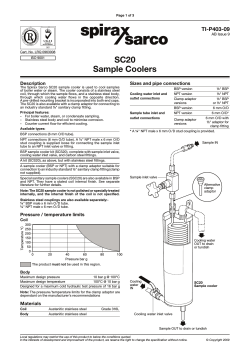 SC20 Sample Coolers TI-P403-09 Description