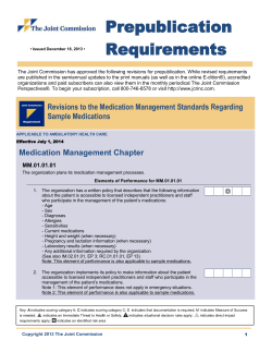 Prepublication Requirements