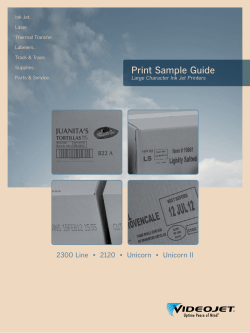 Print Sample Guide Large Character Ink Jet Printers Ink Jet.