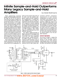 Infinite Sample-and-Hold Outperforms Many Legacy Sample-and-Hold Amplifiers DESIGN IDEAS