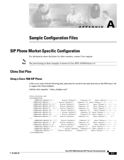 A Sample Configuration Files SIP Phone Market-Specific Configuration