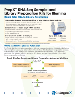PrepX RNA-Seq Sample and Library Preparation Kits for Illumina