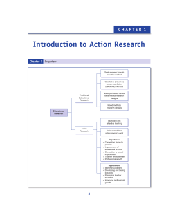 Introduction to Action Research Chapter 1 Organizer
