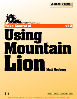 Lion Mountain Using Take Control of        ...