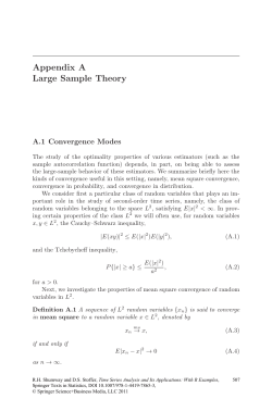 Appendix A Large Sample Theory A.1 Convergence Modes