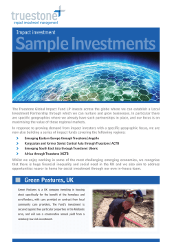 Sample Investments Impact investment
