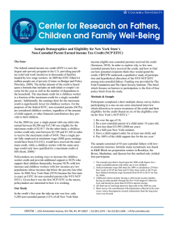 Sample Demographics and Eligibility for New York State&rsquo;s