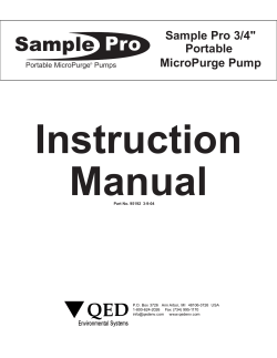 Instruction Manual Sample Sample Pro 3/4&#34;