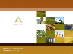 Analyst and Investor Day September 12, 2011 [ 1 ]