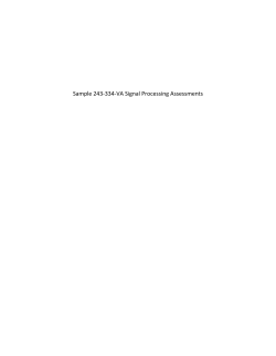 Sample 243-334-VA Signal Processing Assessments