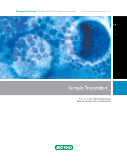 Expression Proteomics // Tools for Protein Separation and Analysis www.expressionproteomics.com