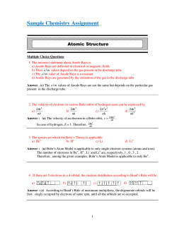 Sample Chemistry Assignment