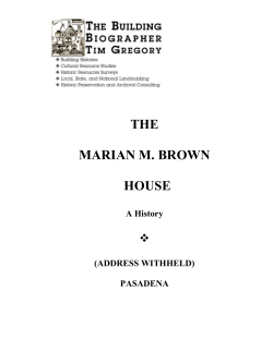 THE  MARIAN M. BROWN HOUSE