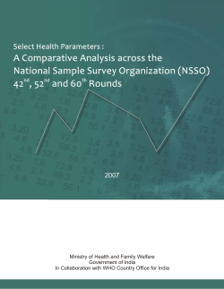 A Comparative Analysis across the National Sample Survey Organization (NSSO)