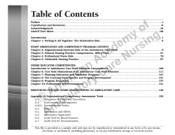 of Table of Contents