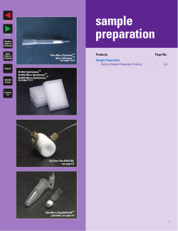 sample preparation Products Page No.