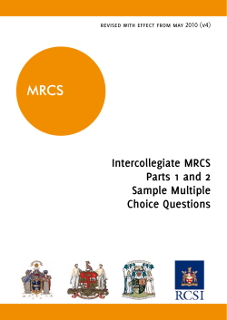 MRCS Intercollegiate MRCS Parts 1 and 2 Sample Multiple