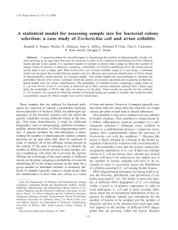 A statistical model for assessing sample size for bacterial colony