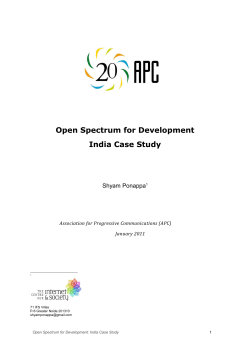 Open Spectrum for Development India Case Study pa