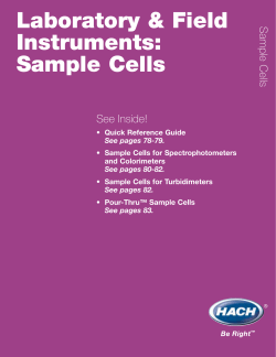 Laboratory &amp; Field Instruments: Sample Cells See Inside!