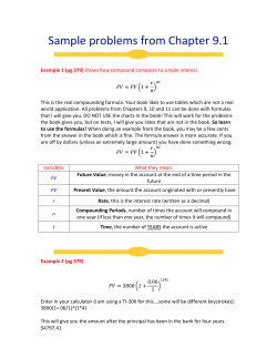 Sample problems from Chapter 9.1