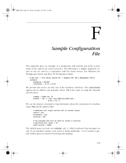 F Sample Configuration File