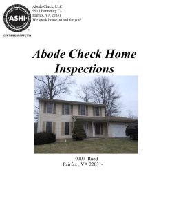 Abode Check Home Inspections 10009  Raod Fairfax , VA 22031-
