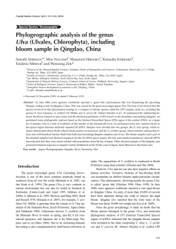 Phylogeographic analysis of the genus (Ulvales, Chlorophyta), including Ulva