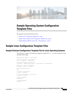 Sample Operating System Configuration Template Files