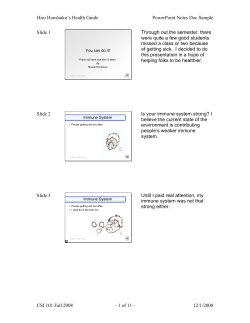 Hiro Honshuku’s Health Guide  PowerPoint Notes Doc Sample Slide 1