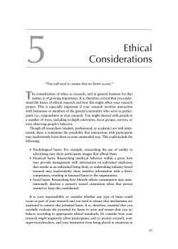 5 T Ethical Considerations