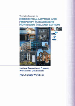 MOL Sample Workbook National Federation of Property Professionals Qualifications