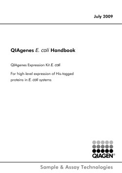 Sample &amp; Assay Technologies QIAgenes E. coli