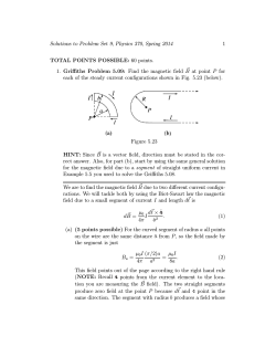 1 Solutions to Problem Set 9, Physics 370, Spring 2014