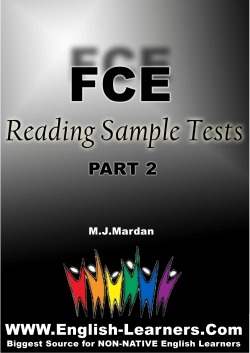 FCE Reading Sample Tests, Part 2