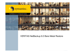 Branding update VERITAS NetBackup 6.0 Bare Metal Restore Enterprise Data Protection 1