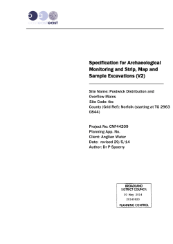 Specification for Archaeological Monitoring and Strip, Map and Sample Excavations (V2)