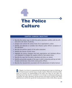 4 The Police Culture ❖