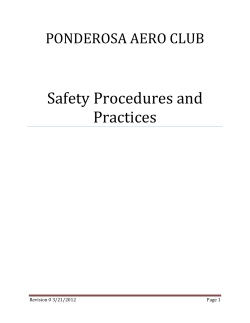 Safety Procedures and Practices PONDEROSA AERO CLUB