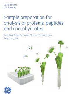 Sample preparation for analysis of proteins, peptides and carbohydrates